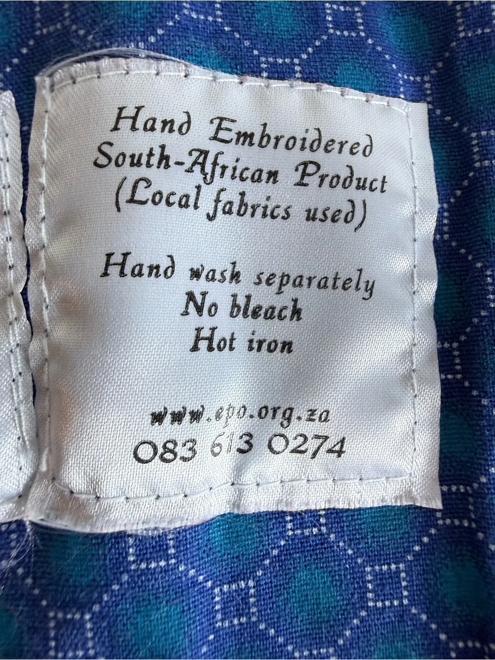 Tsitsikamma Eersterivier Hand Embroidered South African Folk Art Placemats Set 2